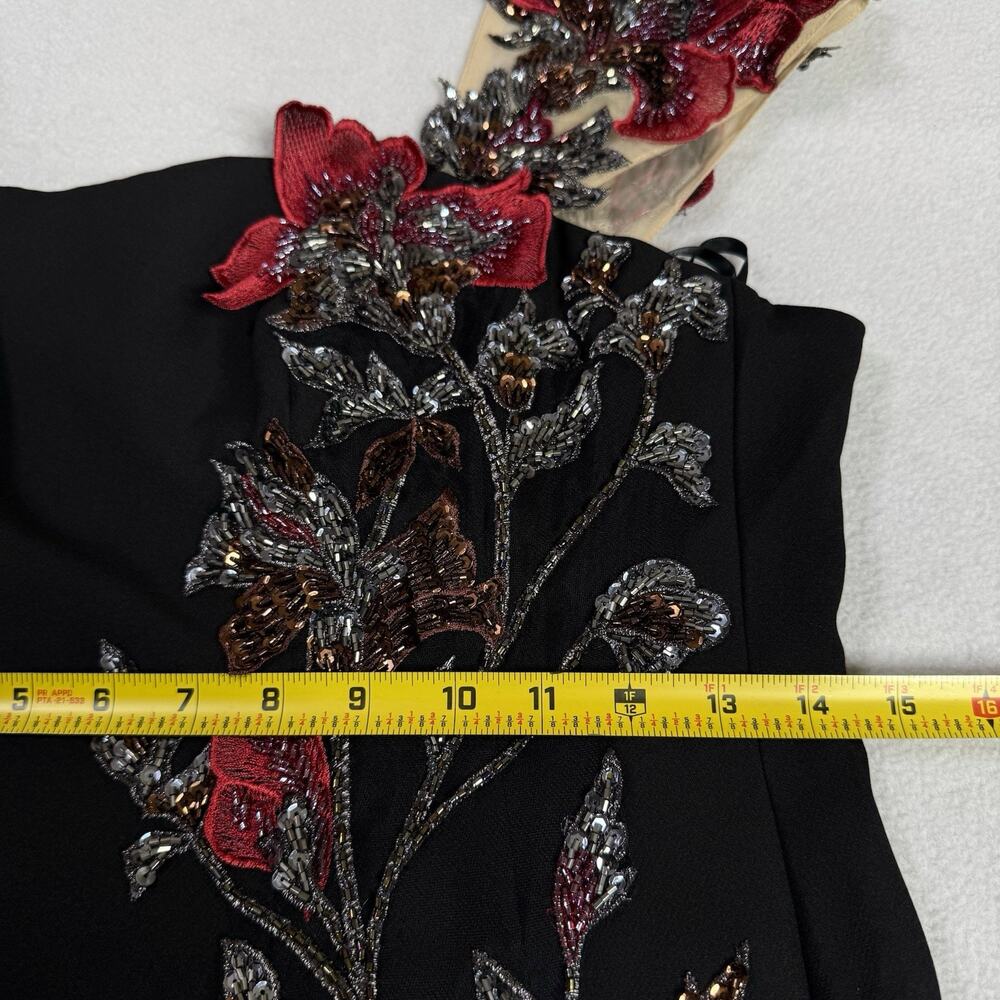 Mac Duggal Off The Shoulder Embroidered Mermaid Gown Black Size 6 NWOT 11779 - Picture 12 of 16